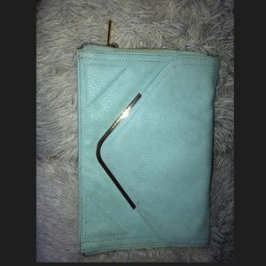 BCBG Tiffany blue clutch